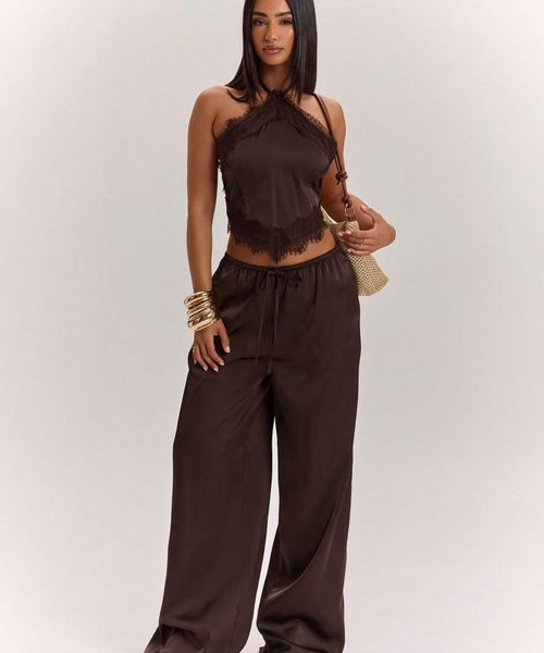 coffee brown women 2 piece